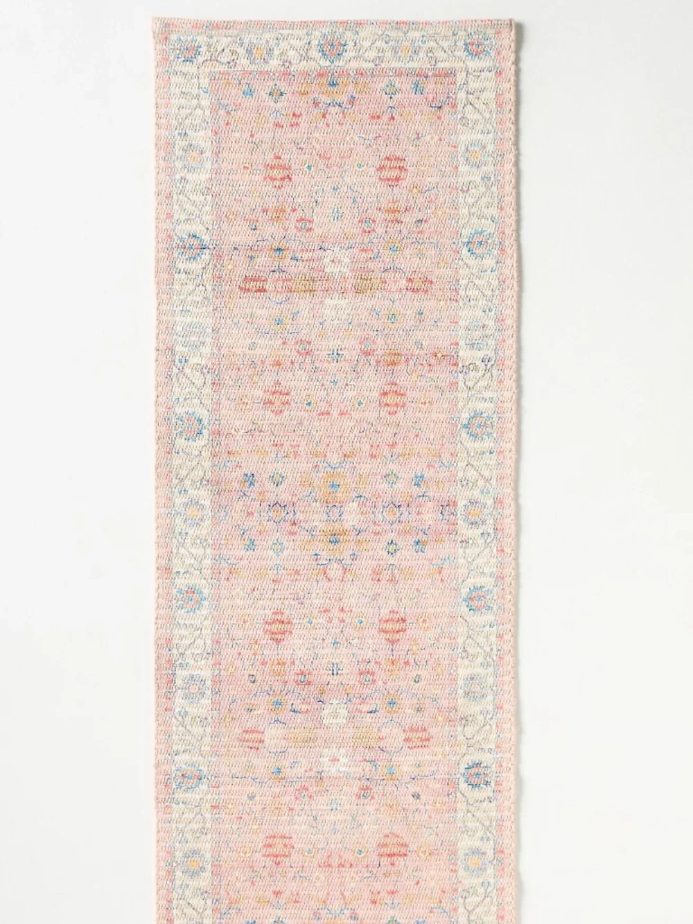 Anthropologie Maise Cotton Printed Bath Mat in Peach Long Runner nwt